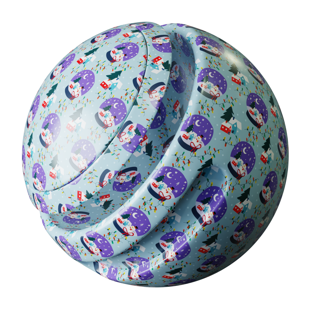 Christmas Wrapping Paper 02 FREE paper materials BlenderKit