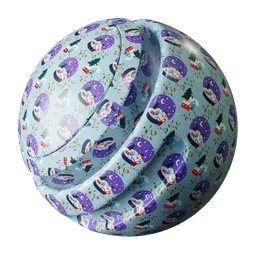 Purple Snowman Wrapping Paper
