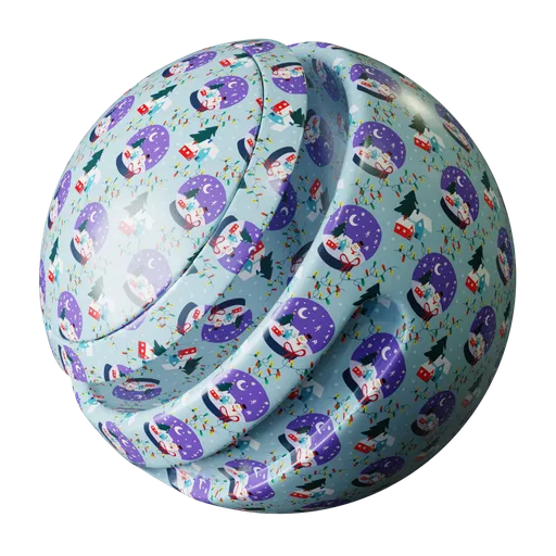 Purple Snowman Wrapping Paper