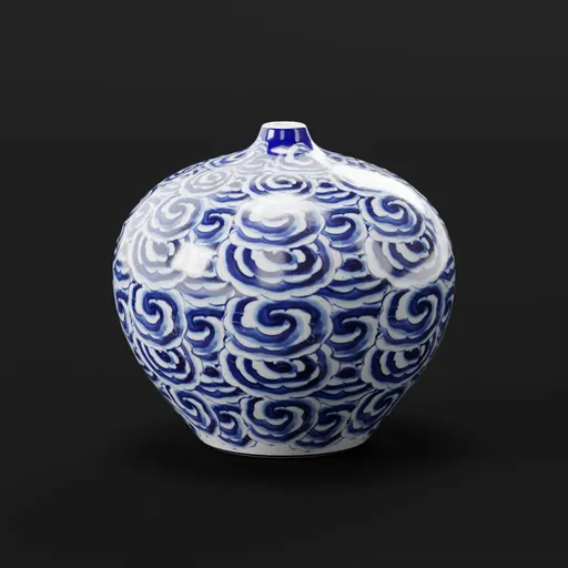 Blue Cloud Porcelain Vase