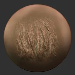 3D model sphere with detailed dragon skin texture applied using ER Dragon Brush 222 for sculpting in Blender.