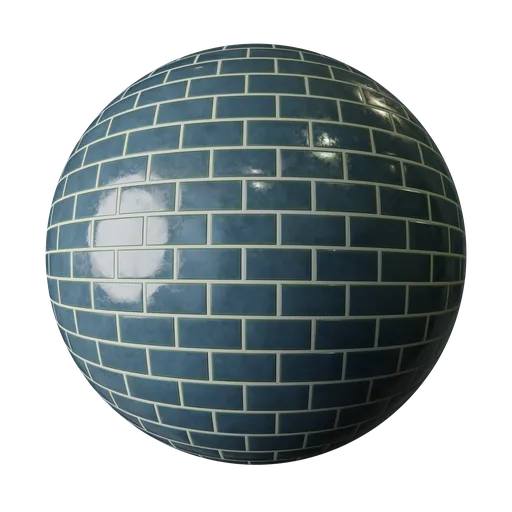 Japanese Dusty Blue Tile 100x50mm