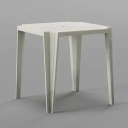 Plastic Monobloc Table White