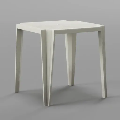 Plastic Monobloc Table White