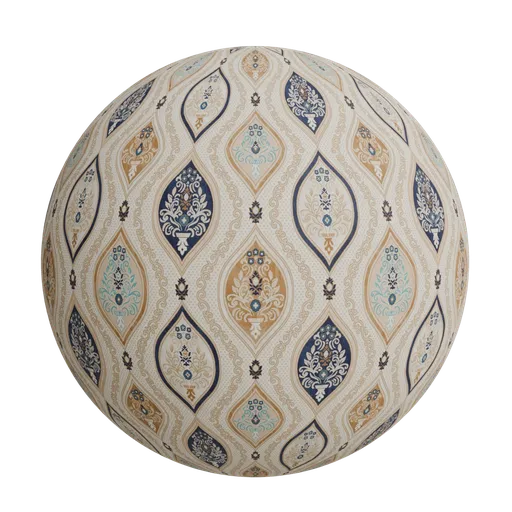 Classic damask medallion wallpaper