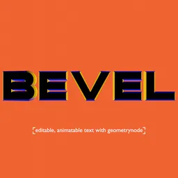 Modern 3D Bevel Typography