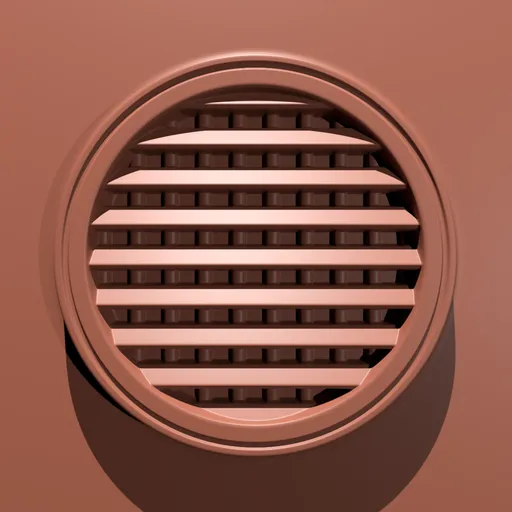 3D sculpting brush for Blender creating detailed circular vent patterns on models.
