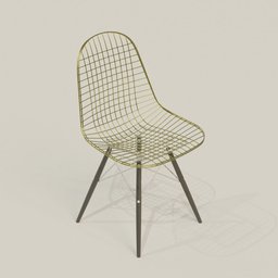 Metalic wire chair