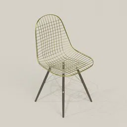 Metalic wire chair