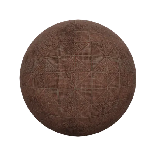 High-quality 2K PBR clay designer tiles texture with scratches and dirt for Blender 3D and other applications.