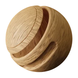 High-quality procedural oak wood shader for Blender 3D with customizable wood stain, offering unique textures for different 3D objects.