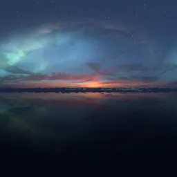 Aurora Lights Landcape Sunset Twilight