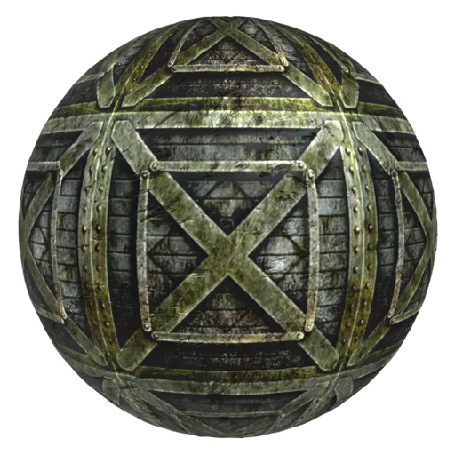 PBR Metal Cartoon Box texture for Blender with customizable options for scale, color, roughness, and metallic effects.