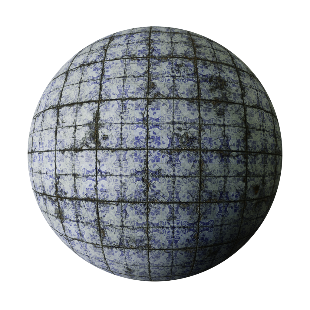 Sicilian Tiles Dirty | FREE tiles materials | BlenderKit
