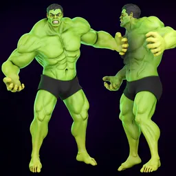 Hulk Character - Rigged