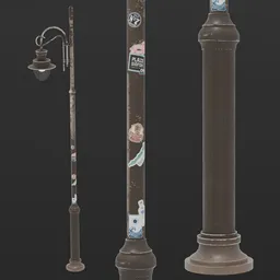 Siofok Brown Beach Lamp with Stickers