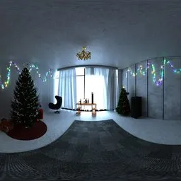 Modern Christmas Living Room