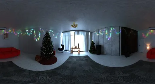 Modern Christmas Living Room