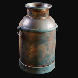Antique Rustic Milk Can Copper
