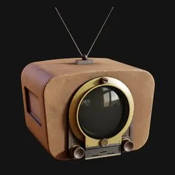 Old 1940s Porthole Style Television
