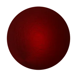 Red emissive textured metallic shader material for 3D models in Blender PBR workflow.