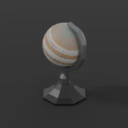 Low Poly Jupiter Globe