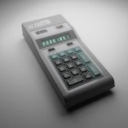 Rigged Retro Desktop Calculator