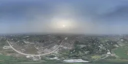Foggy Village Panorama