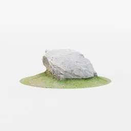 "Rock Scan 4: Photogrammetry 3D model of a granite rock in Dartmoor, Devon, perfect for landscape design in Blender 3D. Featuring pristine details and mossy natural textures for a realistic look."
