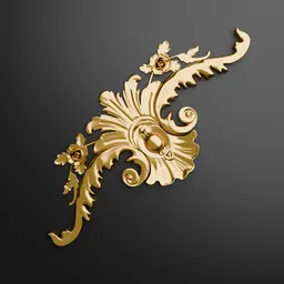 Cartouche decor molding