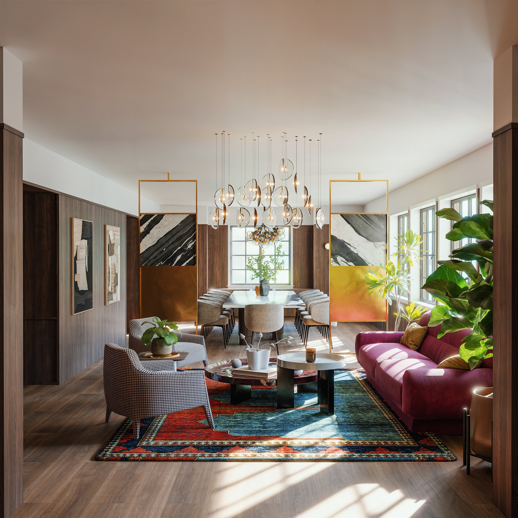 Living and dining room | Interior scenes | BlenderKit