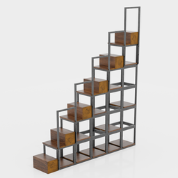 Industrial Staircase Shelf