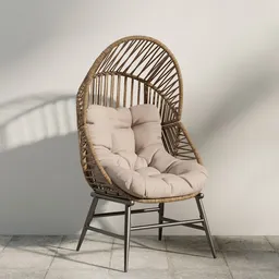 Woven Rattan Accent Chair