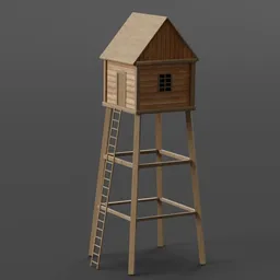 Wooden Watchtower Cabin