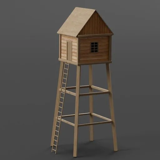 Wooden Watchtower Cabin