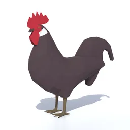 Low Poly Rooster