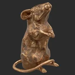 Rat bronze statue