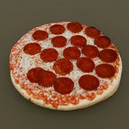 Pizza Pepperoni food with Cheese