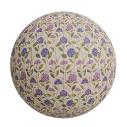Floral botanical wallpaper