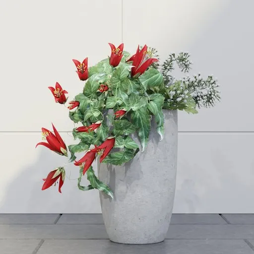 Red Hanging Flower Arrangement