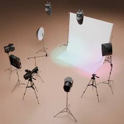 Backdrop set for tv or podcast