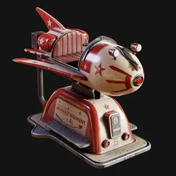 Vintage Coin-Op Rocket Kids Ride