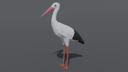 Low Poly Stork