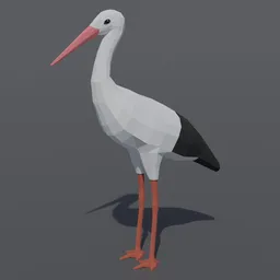 Low Poly Stork