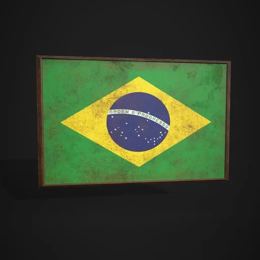 Brazil Flag Picture Frame