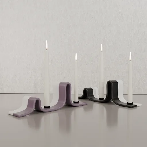 Geometric Candle Holder and Candle