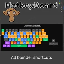 HotkeyBoard - All Blender Keyboard Shortcut Overlay