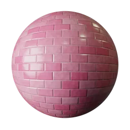 Procedural Pink Tile Wall Material