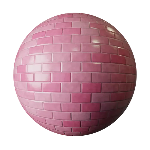 Procedural Pink Tile Wall Material