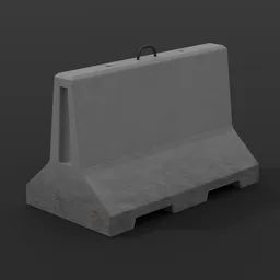 Low Poly Concrete Barrier